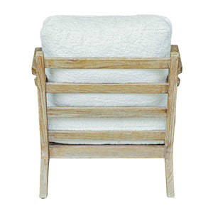   White Sheepskin Cushioned Lounge Chair | Oroa.com