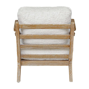   White Sheepskin Cushioned Lounge Chair | Oroa.com