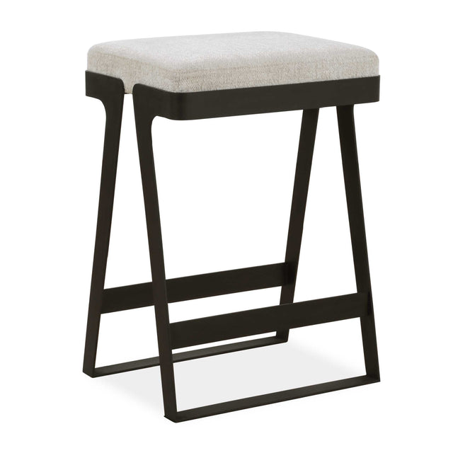 Modern European furniture - White Boucle Seat Counter Stool - www.oroa.com