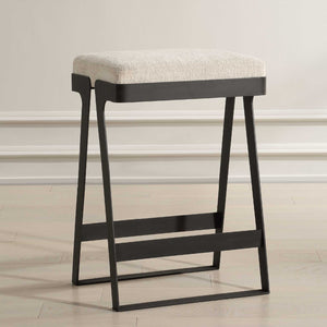   Modern European furniture - White Boucle Seat Counter Stool - www.oroa.com | Oroa.com