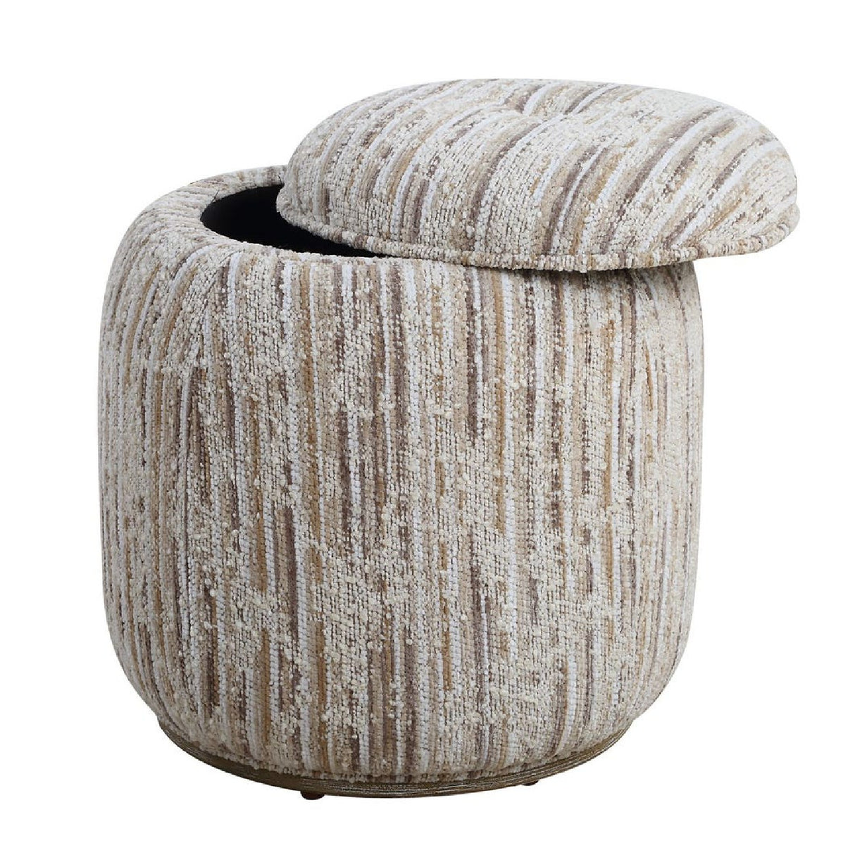   Modern European furniture - Tan Slubbed Boucle Storage Ottoman - www.oroa.com | Oroa.com