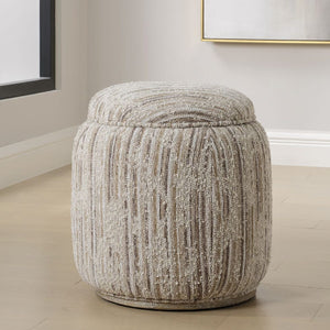  Modern European furniture - Tan Slubbed Boucle Storage Ottoman - www.oroa.com | Oroa.com