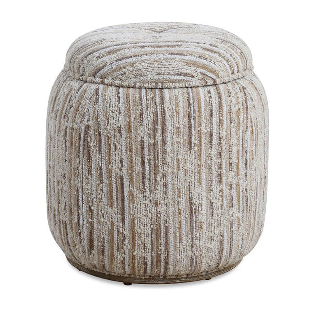 Modern European furniture - Tan Slubbed Boucle Storage Ottoman - www.oroa.com
