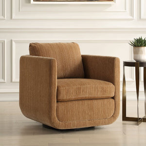   Chenille Rounded Swivel Chair | Oroa.com
