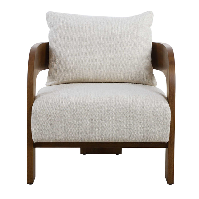 Modern European furniture - Solid Oak T-Back Accent Chair - www.oroa.com