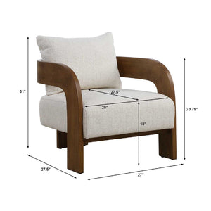   Modern European furniture - Solid Oak T-Back Accent Chair - www.oroa.com | Oroa.com