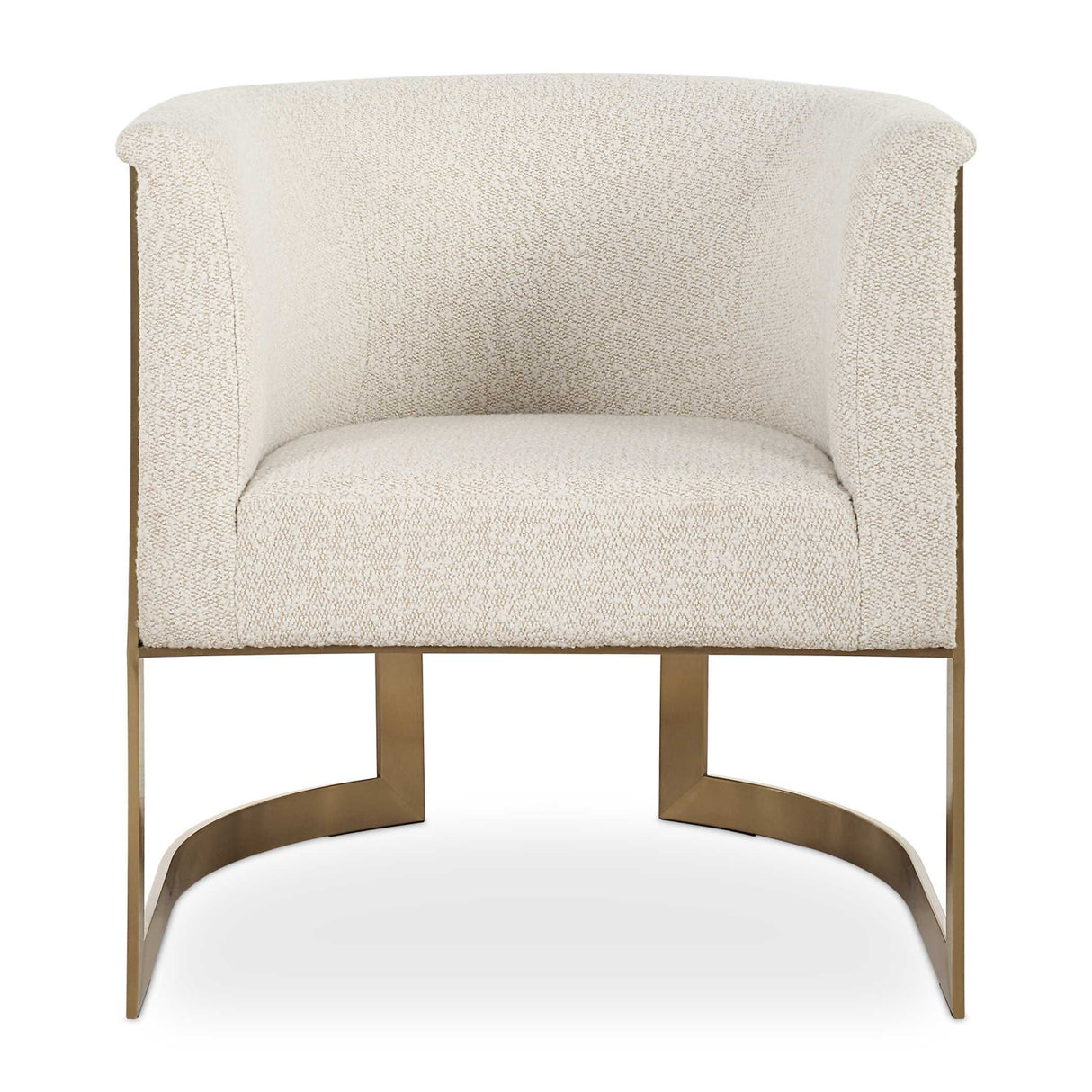   Tan Boucle Cantilevered Accent Chair | Oroa.com