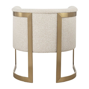  Tan Boucle Cantilevered Accent Chair | Oroa.com