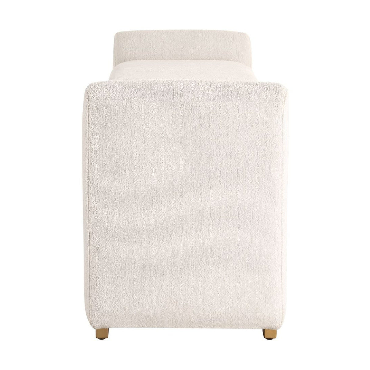   Modern European furniture - White Boucle Modern Bench - www.oroa.com | Oroa.com