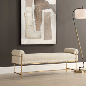   Modern European furniture - White Sheepskin Swivel Ottoman - www.oroa.com | Oroa.com