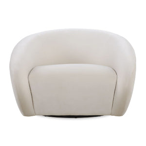   Curved-Back Velvet Swivel Chair | Oroa.com