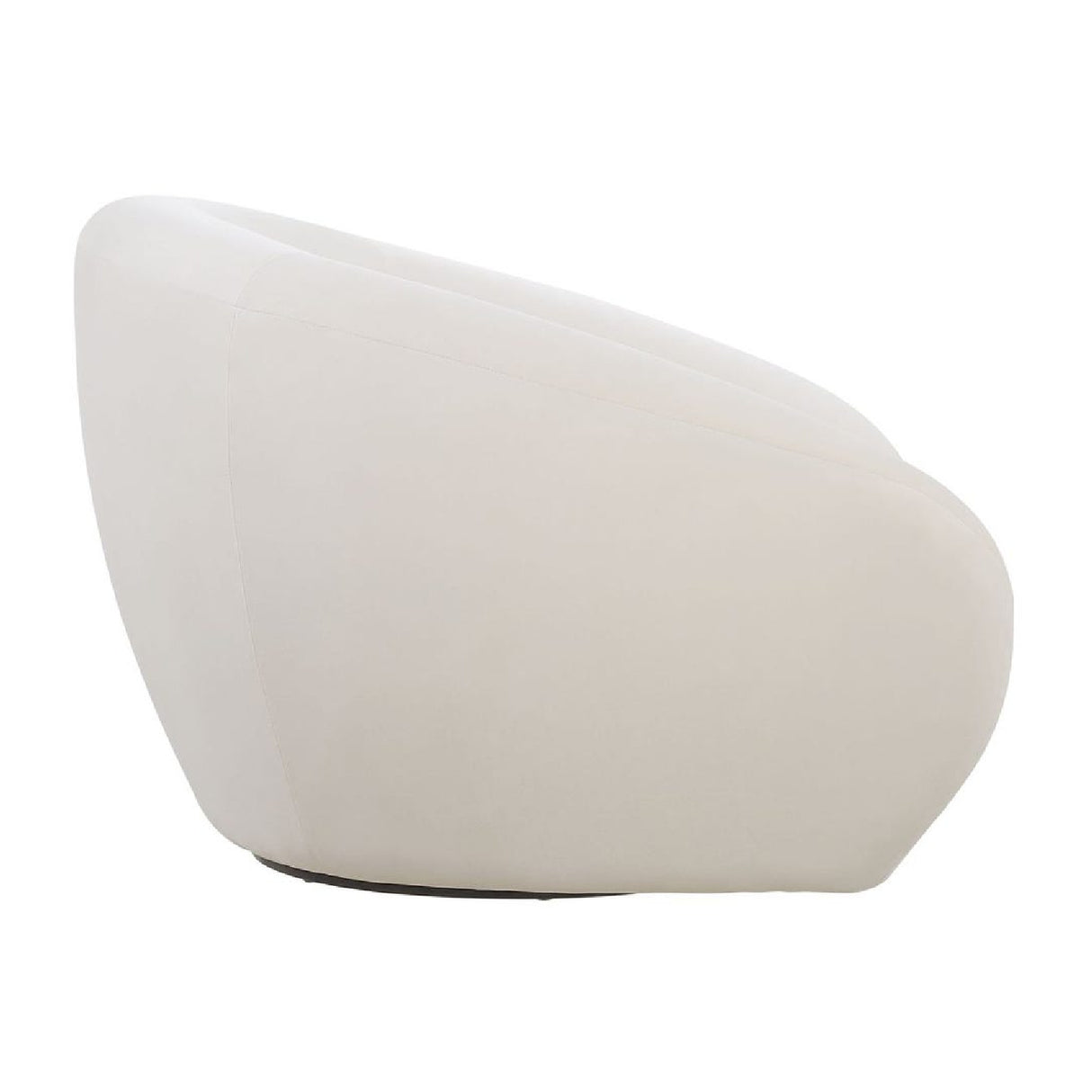   Curved-Back Velvet Swivel Chair | Oroa.com