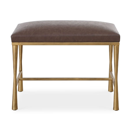   Modern European furniture - Brown Leather Inspired Bench S - www.oroa.com | Oroa.com
