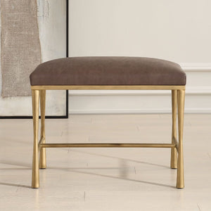   Modern European furniture - Brown Leather Inspired Bench S - www.oroa.com | Oroa.com
