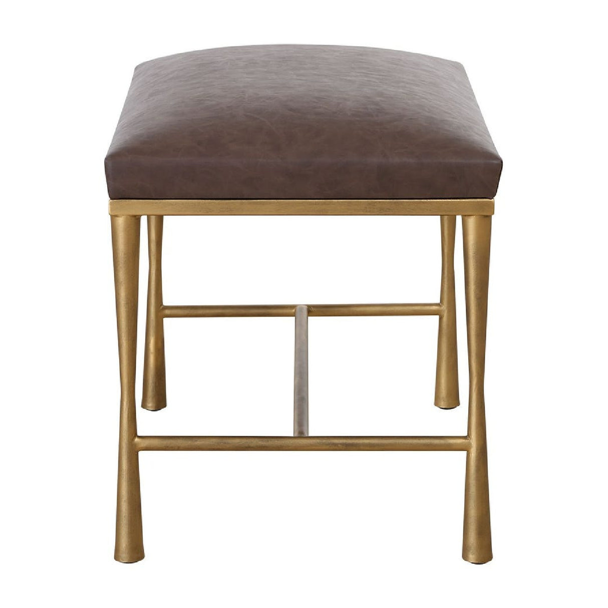   Modern European furniture - Brown Leather Inspired Bench S - www.oroa.com | Oroa.com
