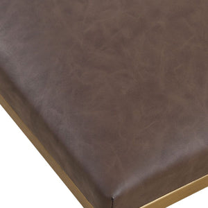   Modern European furniture - Brown Leather Inspired Bench S - www.oroa.com | Oroa.com