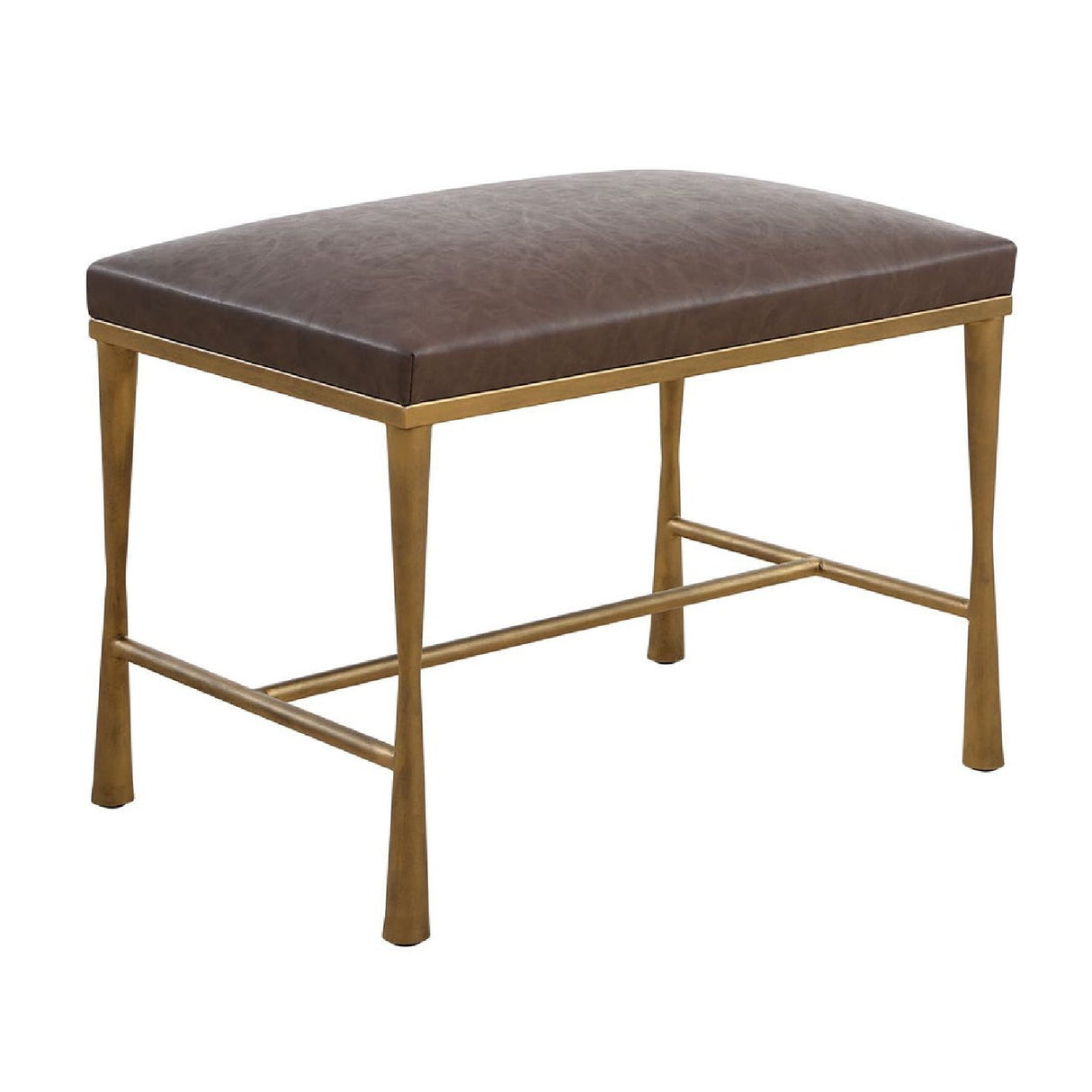   Modern European furniture - Brown Leather Inspired Bench S - www.oroa.com | Oroa.com