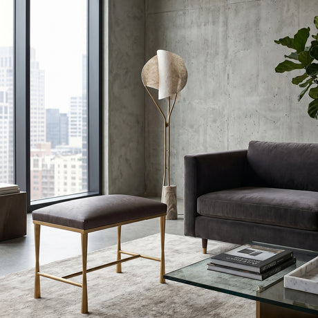   Modern European furniture - Brown Leather Inspired Bench S - www.oroa.com | Oroa.com