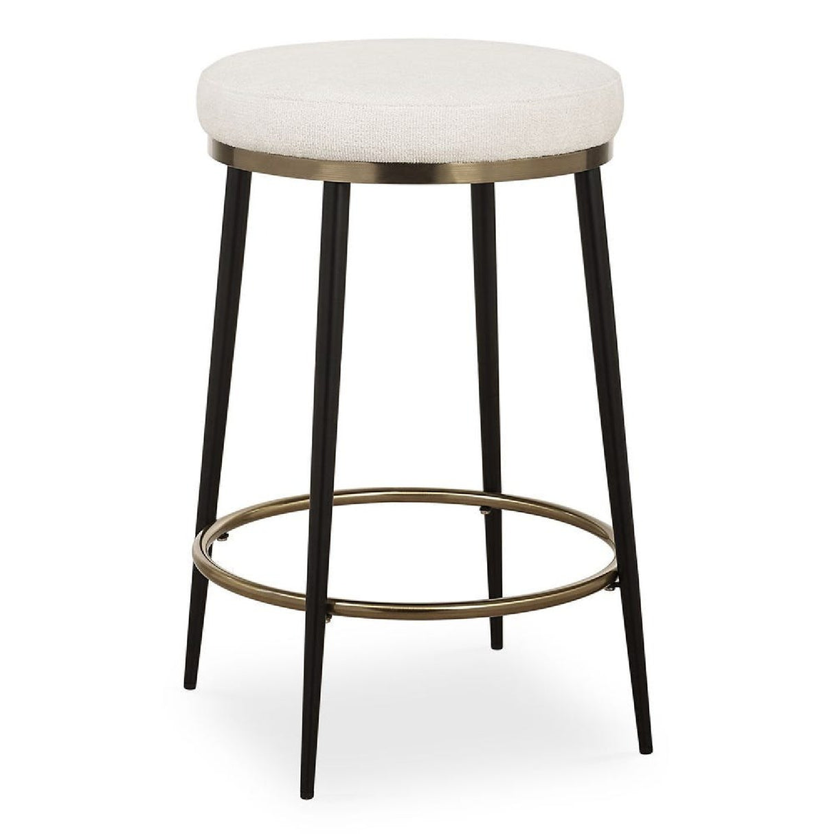   Modern European furniture - Cream Chenille Round Counter Stool  - www.oroa.com | Oroa.com
