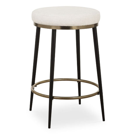   Modern European furniture - Cream Chenille Round Counter Stool  - www.oroa.com | Oroa.com