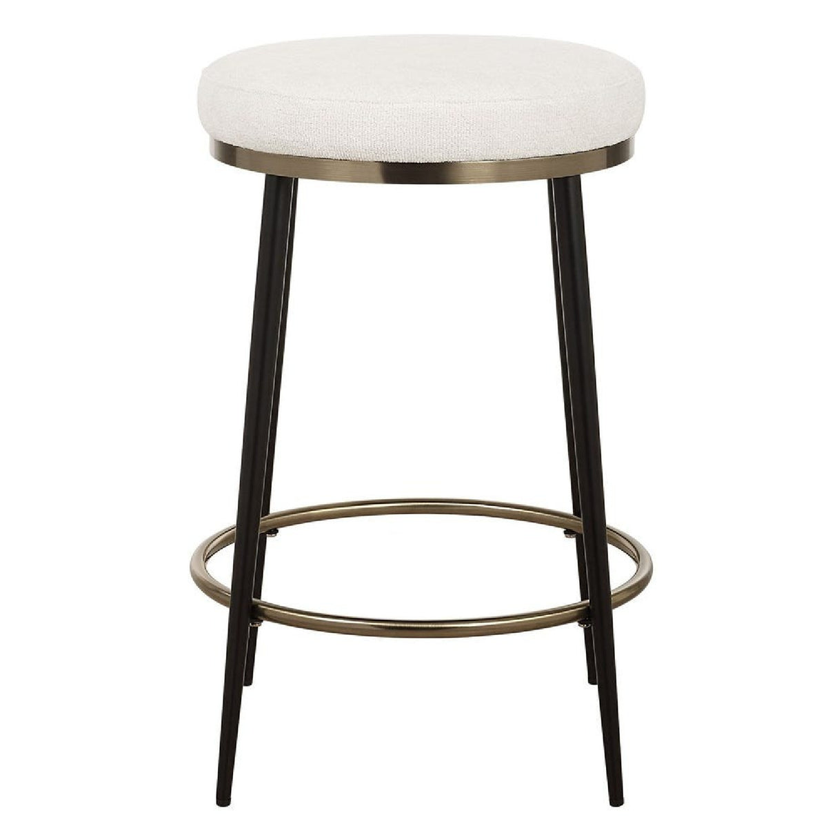   Modern European furniture - Cream Chenille Round Counter Stool  - www.oroa.com | Oroa.com