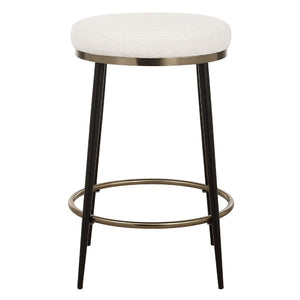   Modern European furniture - Cream Chenille Round Counter Stool  - www.oroa.com | Oroa.com
