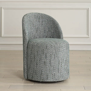   Chenille Caster Swivel Dining Chair | Oroa.com