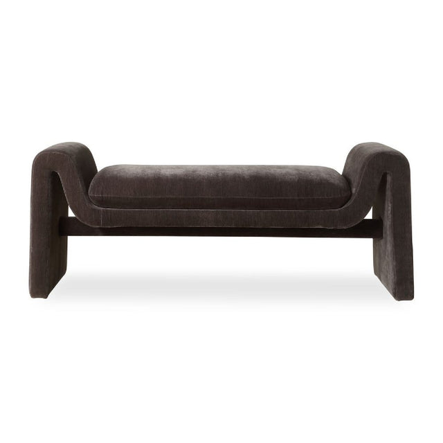 Modern European furniture - Black Velvet Bench - www.oroa.com