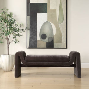   Modern European furniture - Black Velvet Bench - www.oroa.com | Oroa.com