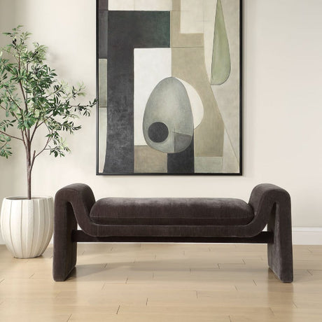   Modern European furniture - Black Velvet Bench - www.oroa.com | Oroa.com