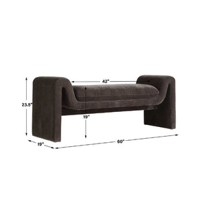   Modern European furniture - Black Velvet Bench - www.oroa.com | Oroa.com