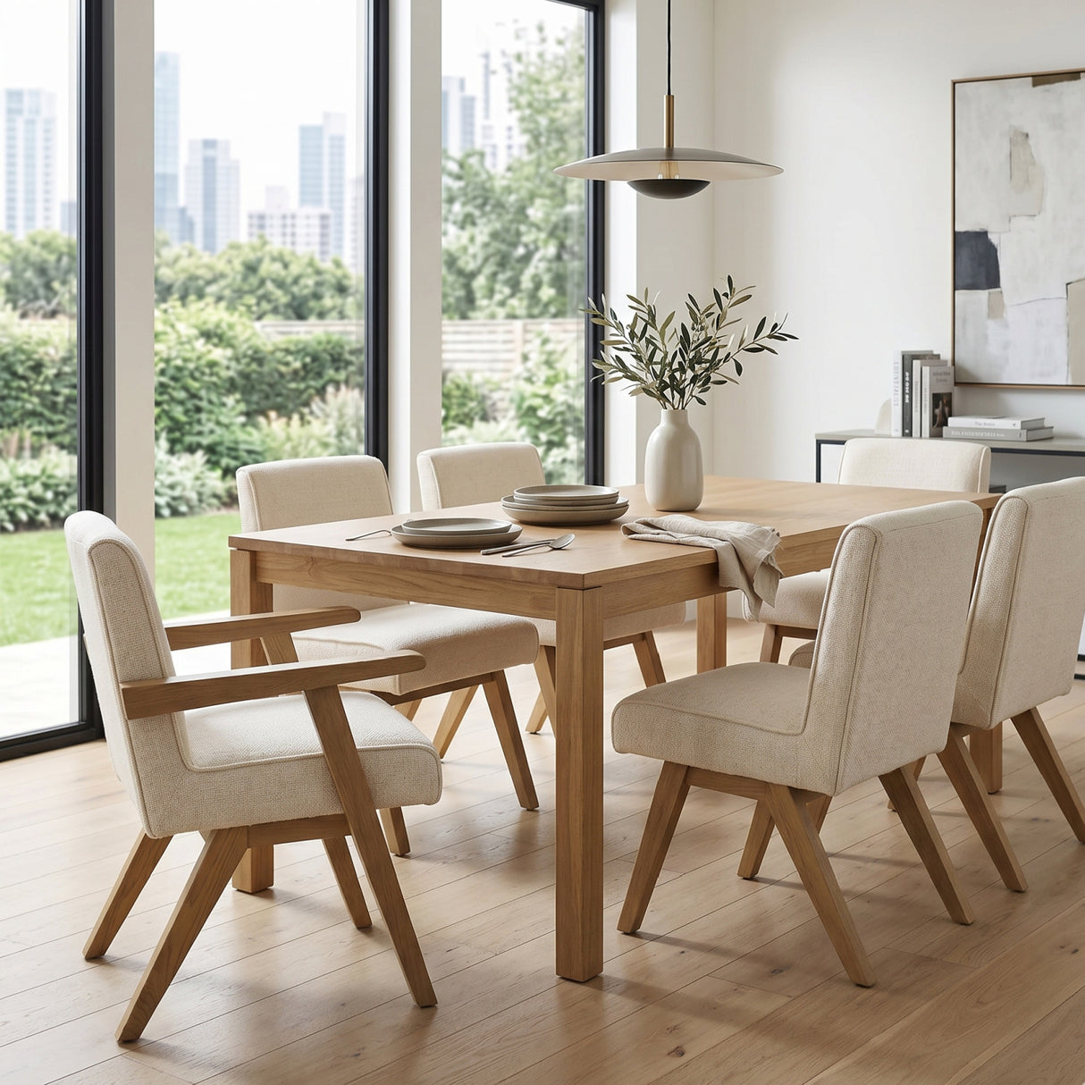   Oak Framed Padded Dining Chair | Oroa.com
