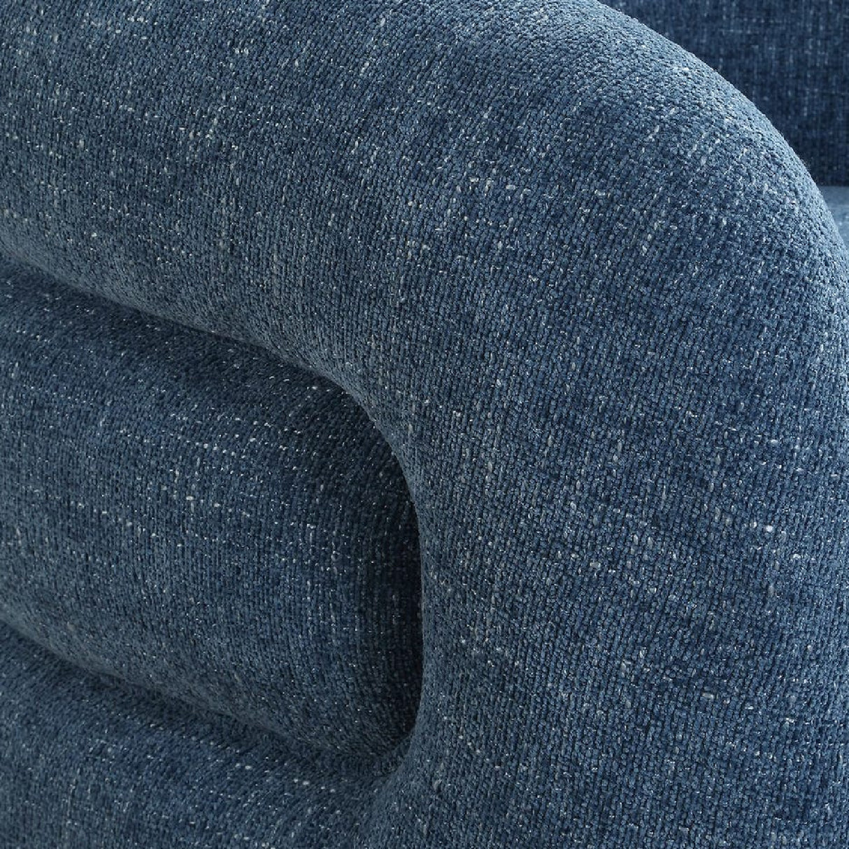   Modern European furniture - Blue Chenille Swivel Chair - www.oroa.com | Oroa.com