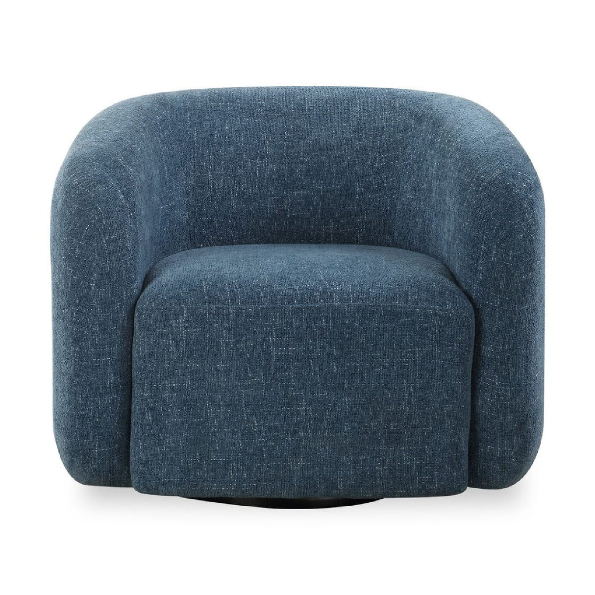   Modern European furniture - Blue Chenille Swivel Chair - www.oroa.com | Oroa.com