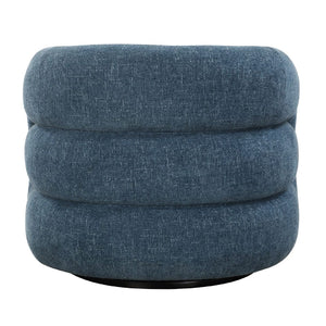   Modern European furniture - Blue Chenille Swivel Chair - www.oroa.com | Oroa.com