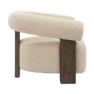   Modern European furniture - White Shearling T-Back Accent Chair - www.oroa.com | Oroa.com