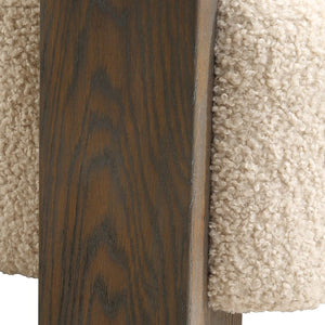   Modern European furniture - White Shearling T-Back Accent Chair - www.oroa.com | Oroa.com
