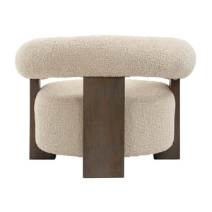   Modern European furniture - White Shearling T-Back Accent Chair - www.oroa.com | Oroa.com