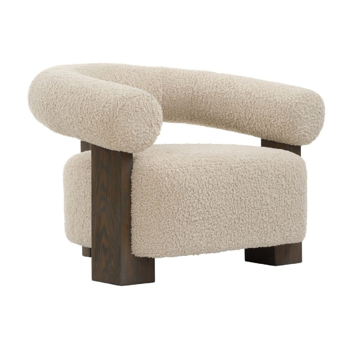   Modern European furniture - White Shearling T-Back Accent Chair - www.oroa.com | Oroa.com
