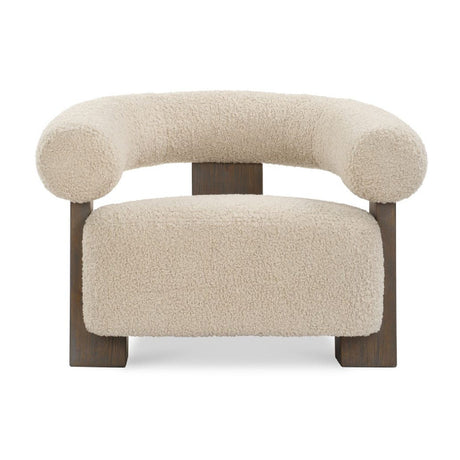   Modern European furniture - White Shearling T-Back Accent Chair - www.oroa.com | Oroa.com