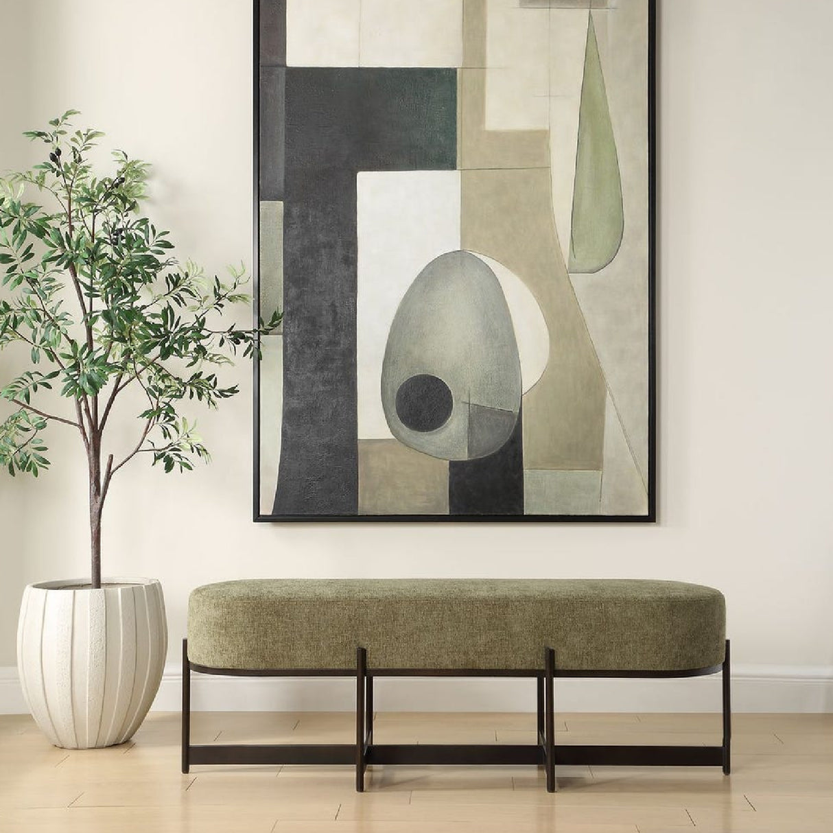   Modern European furniture - Green Upholstered Bench - www.oroa.com | Oroa.com