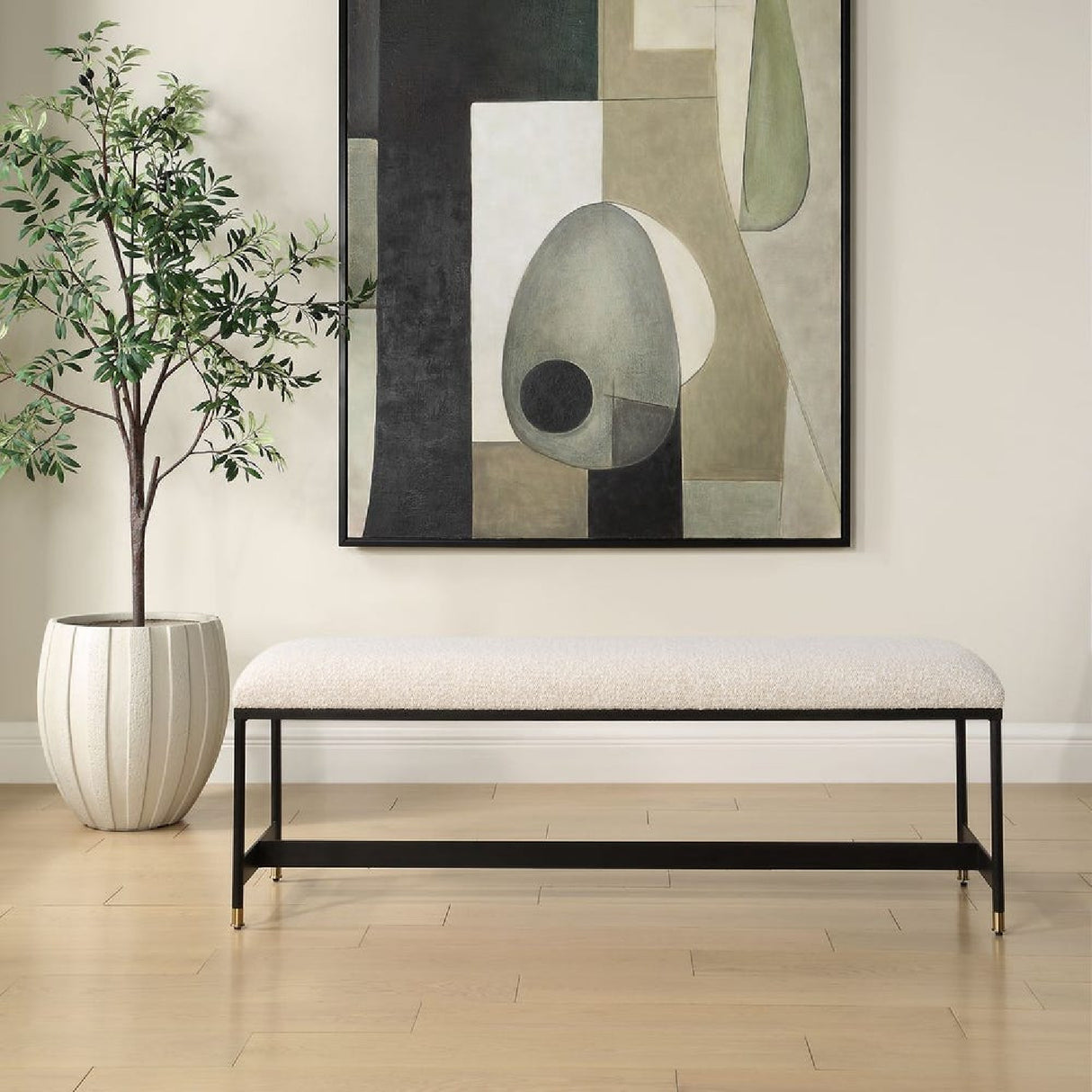   Modern European furniture - White Upholstered Bench - www.oroa.com | Oroa.com