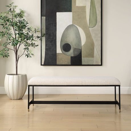   Modern European furniture - White Upholstered Bench - www.oroa.com | Oroa.com