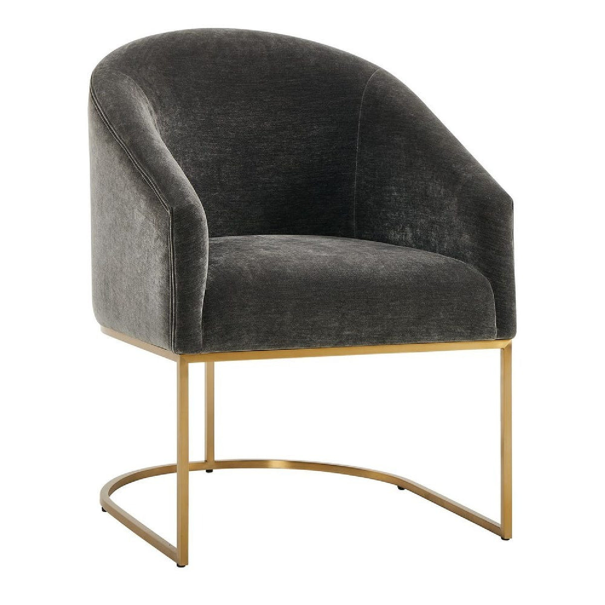   Black Velvet Cantilevered Dining Chair | Oroa.com