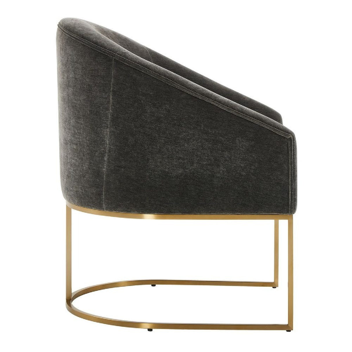   Black Velvet Cantilevered Dining Chair | Oroa.com