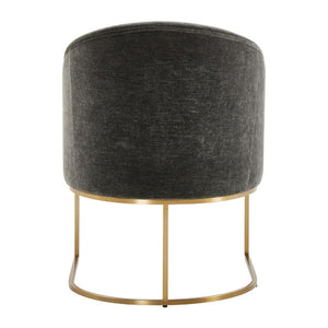   Black Velvet Cantilevered Dining Chair | Oroa.com