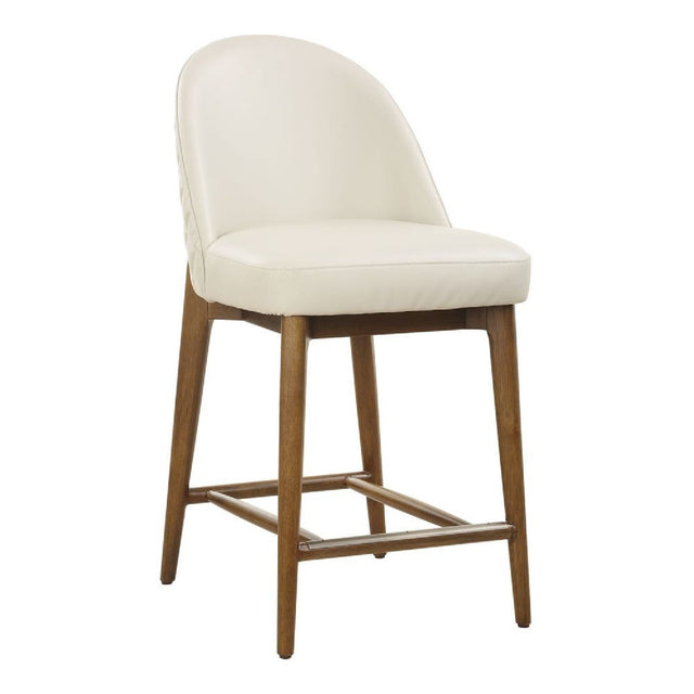 Modern European furniture - Cream Leather Inspired Counter Stool - www.oroa.com