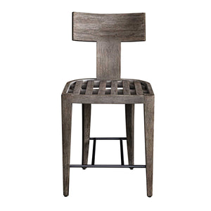   Modern European furniture - Mahogany T-Shaped Outdoor Counter Stool - www.oroa.com | Oroa.com