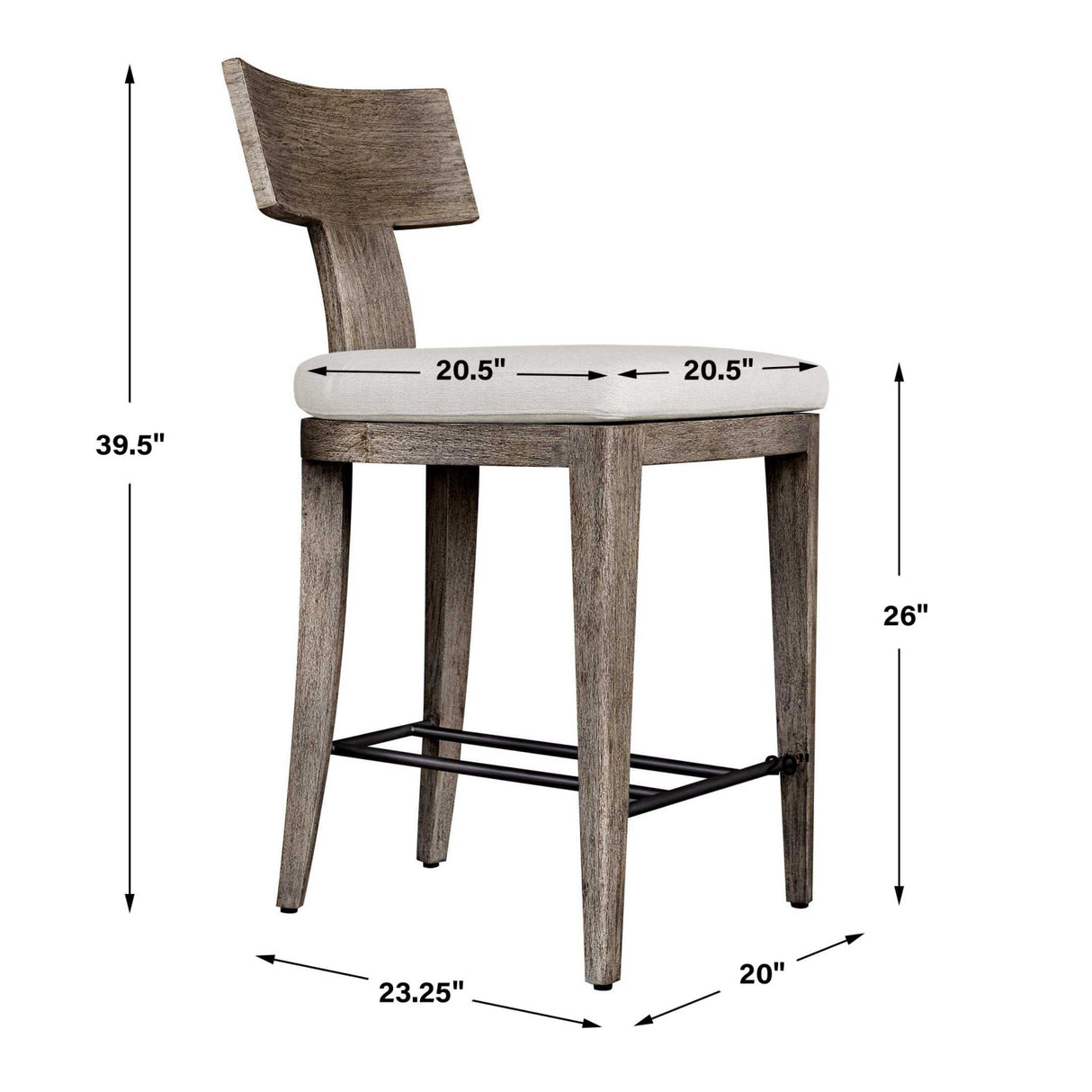  Modern European furniture - Mahogany T-Shaped Outdoor Counter Stool - www.oroa.com | Oroa.com