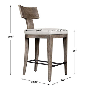   Modern European furniture - Mahogany T-Shaped Outdoor Counter Stool - www.oroa.com | Oroa.com